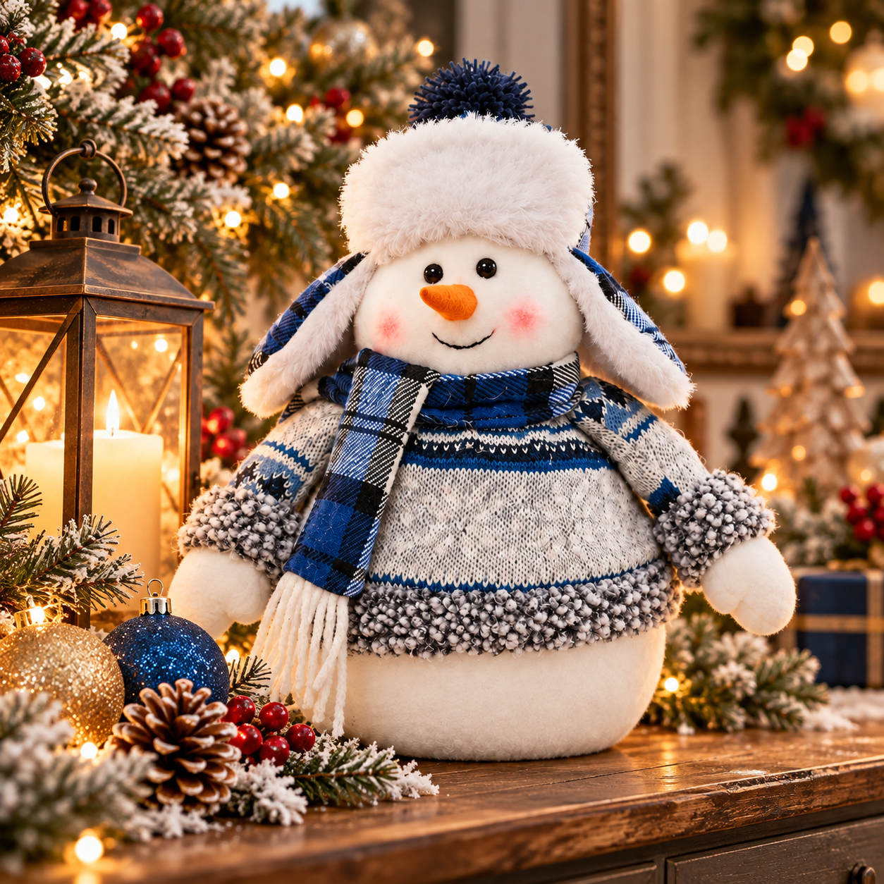 Christmas snowman doll