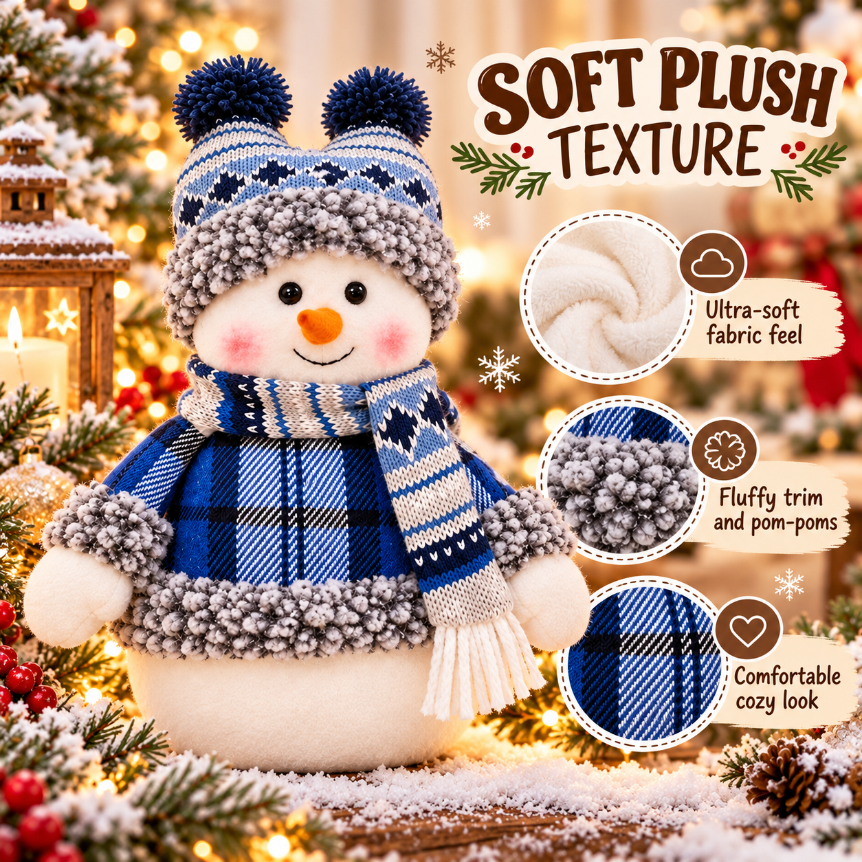 Christmas snowman doll