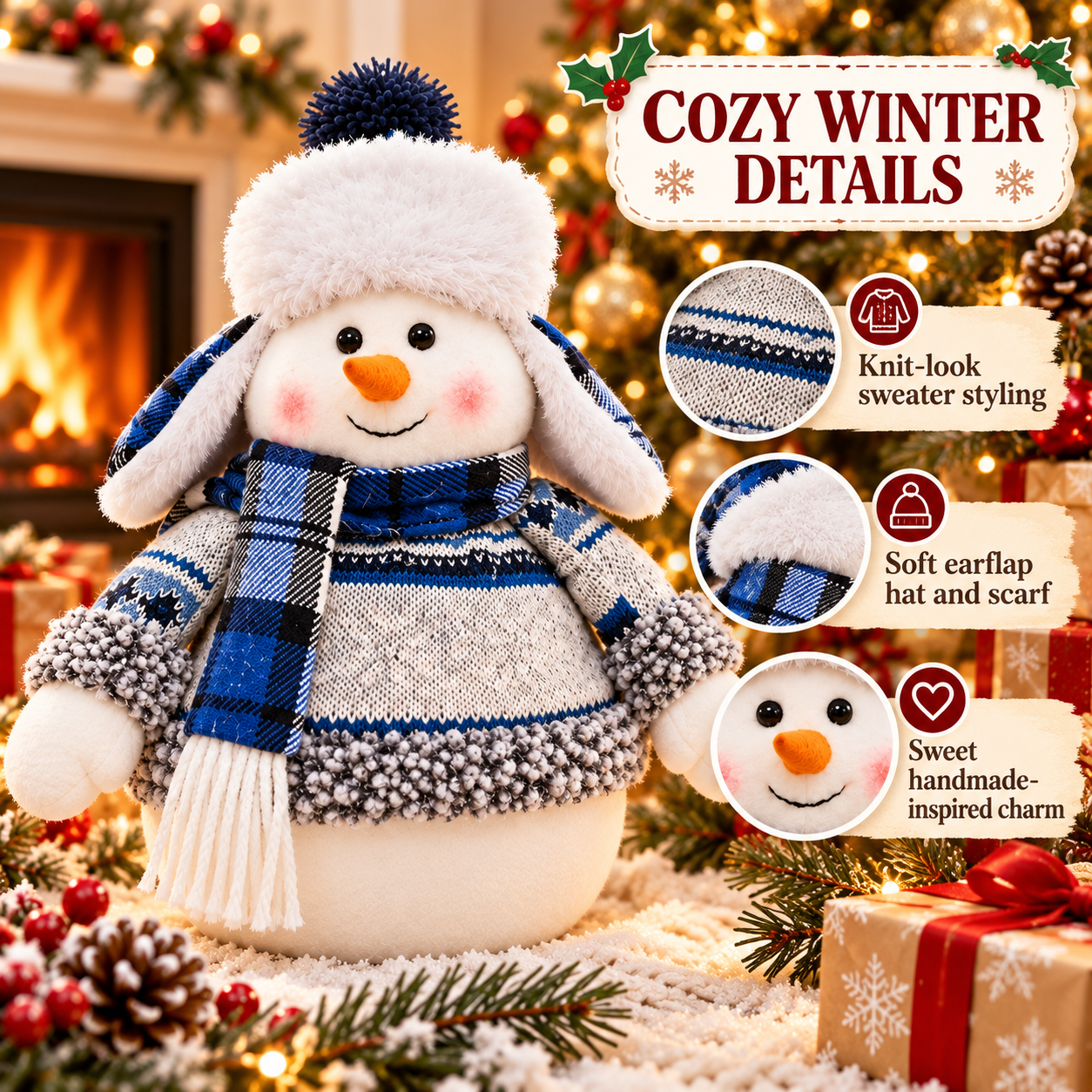 Christmas snowman doll