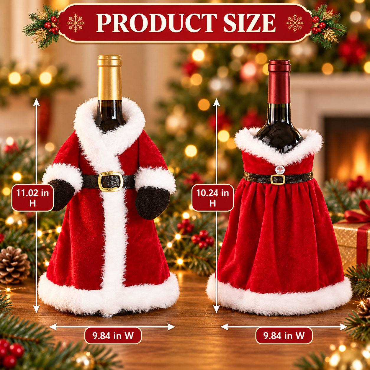 Christmas Wine Bottle Covers