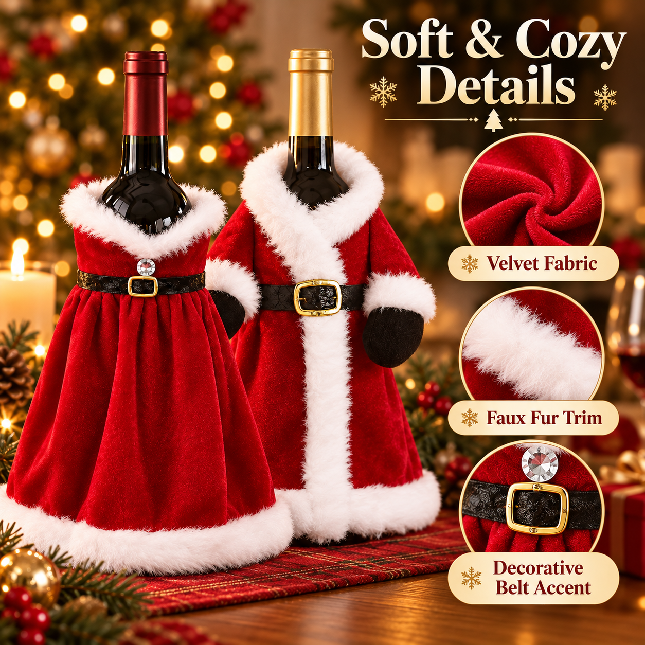 Christmas Wine Bottle Covers