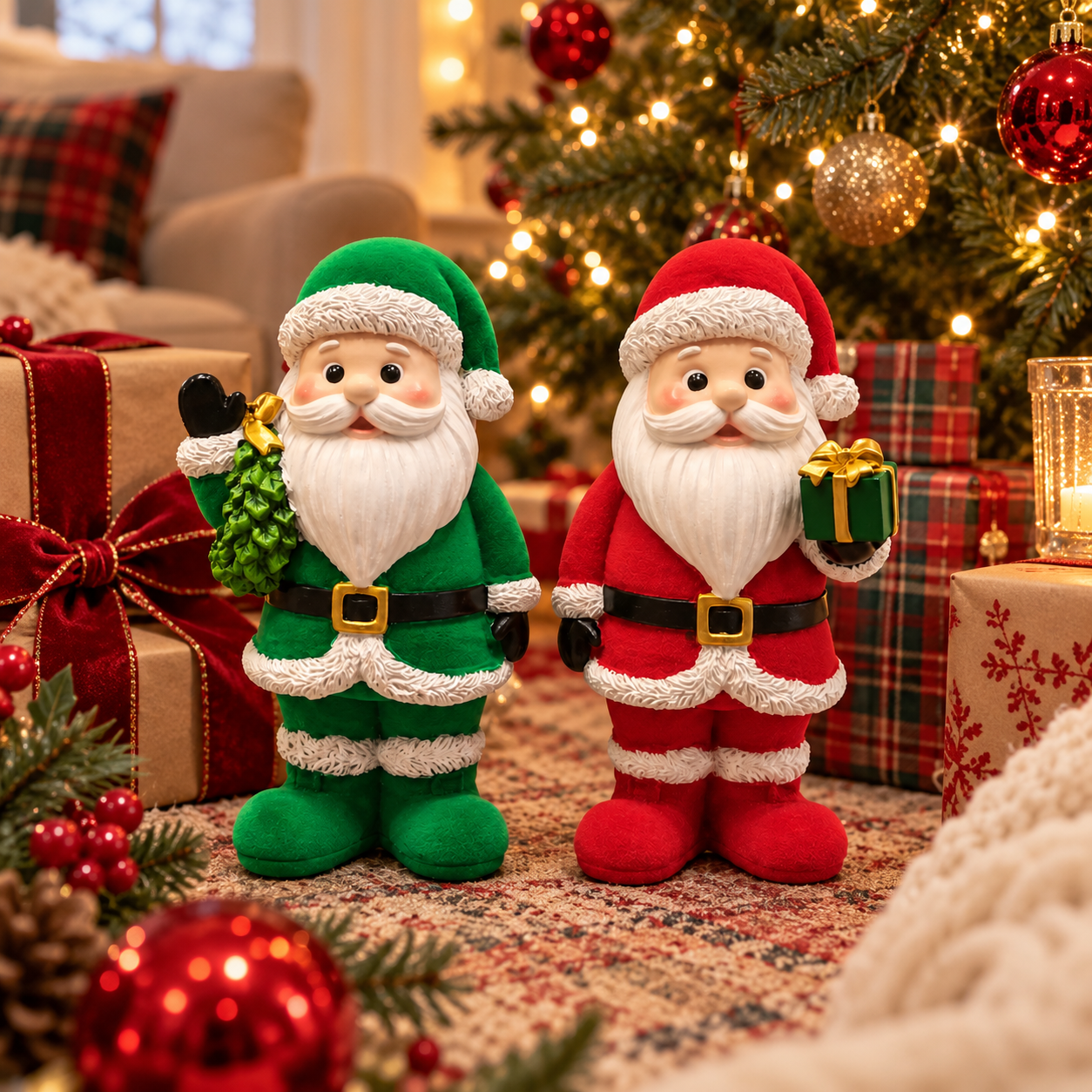 Christmas Santa Claus Figurine Set