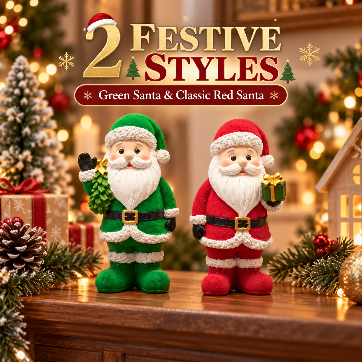 Christmas Santa Claus Figurine Set
