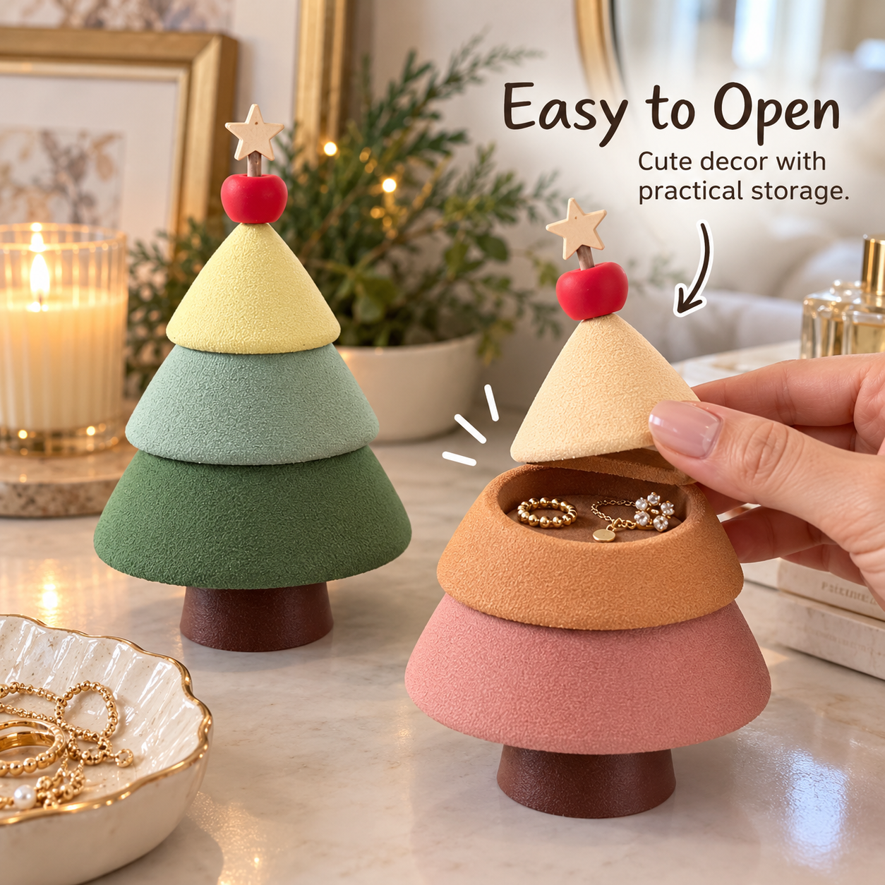 Christmas Tree Jewelry Box Decor