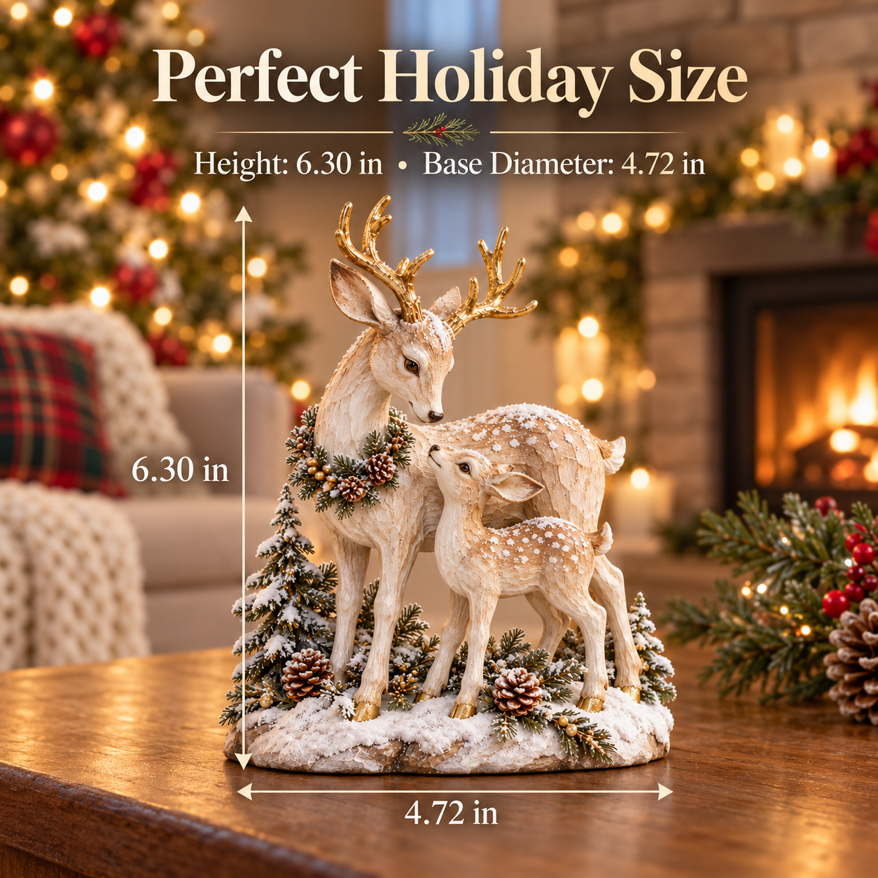 Christmas Reindeer Family Figurine