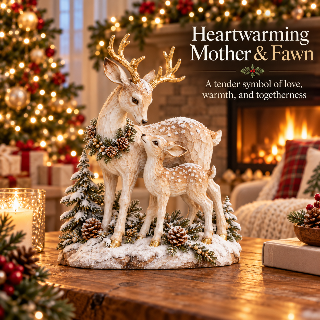 Christmas Reindeer Family Figurine