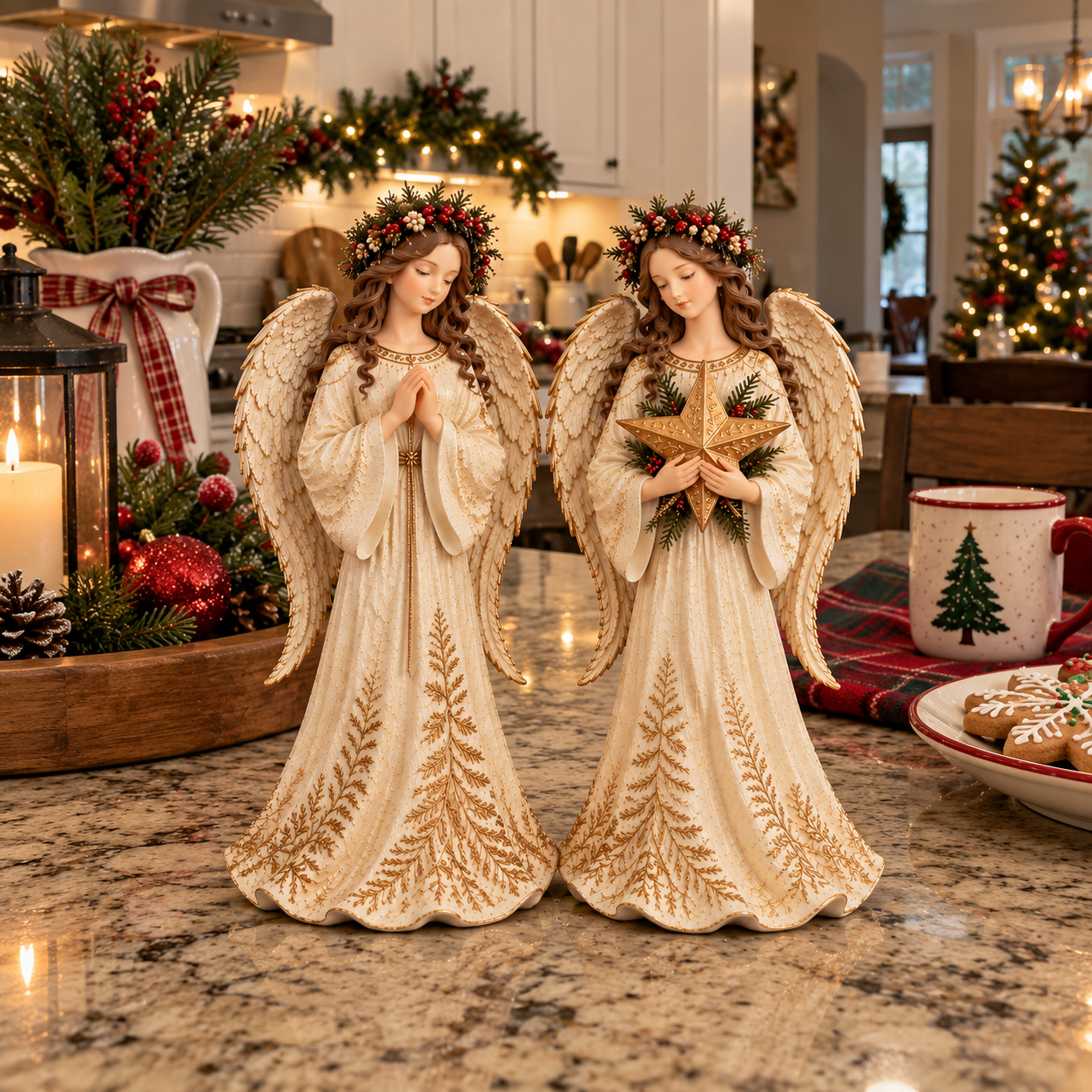 Christmas Angel Figurines Set 