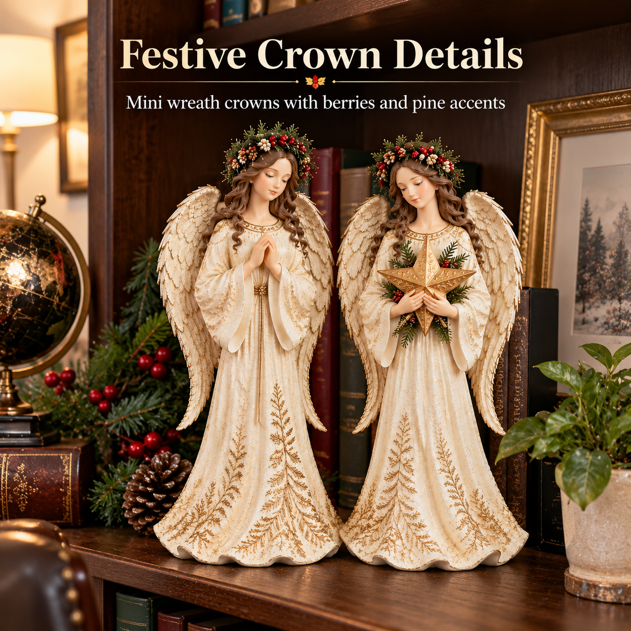 Christmas Angel Figurines Set 