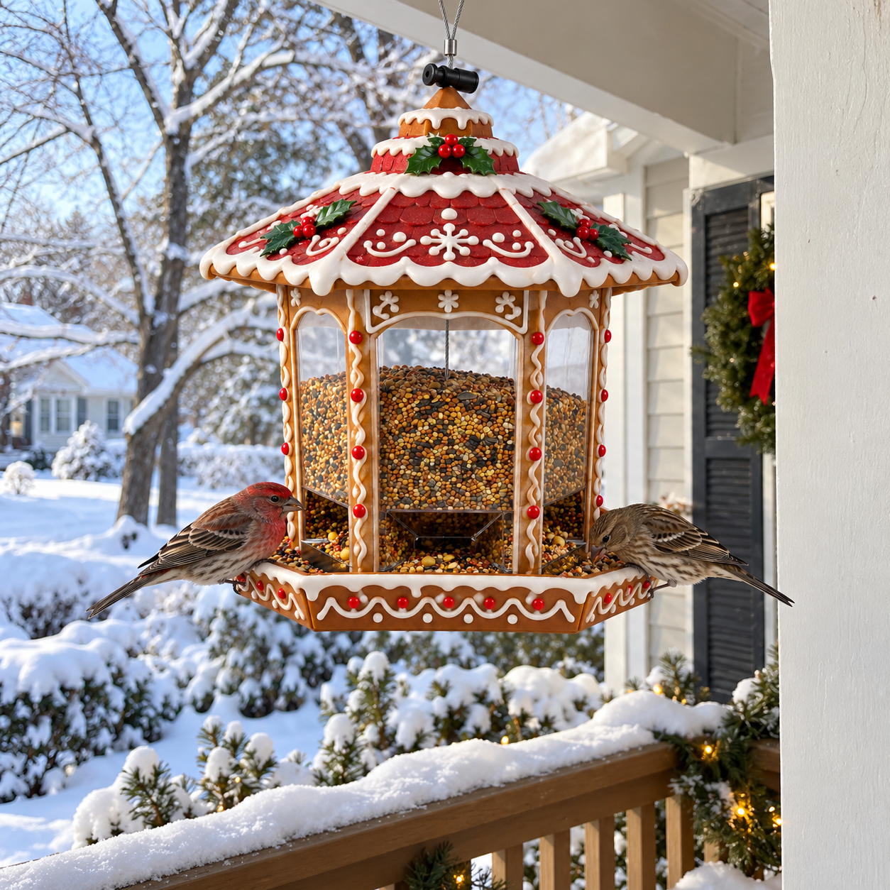 Christmas Hanging Bird Feeder