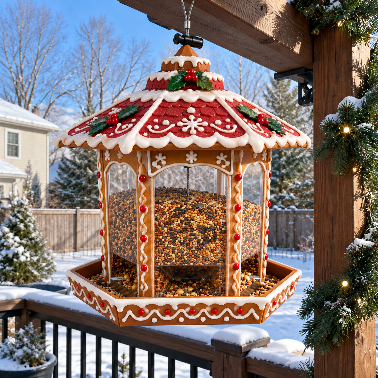 Christmas Hanging Bird Feeder