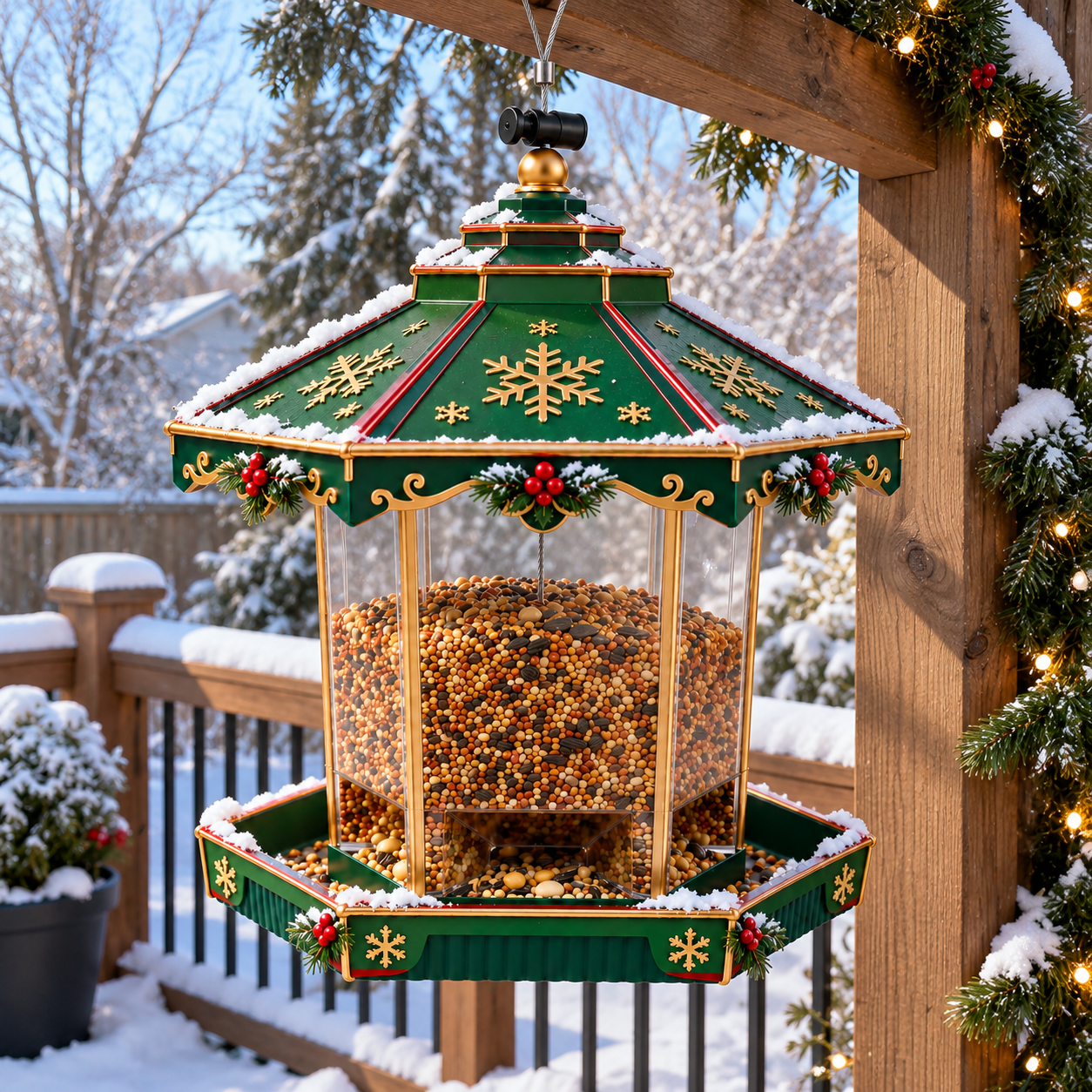 Christmas Hanging Bird Feeder