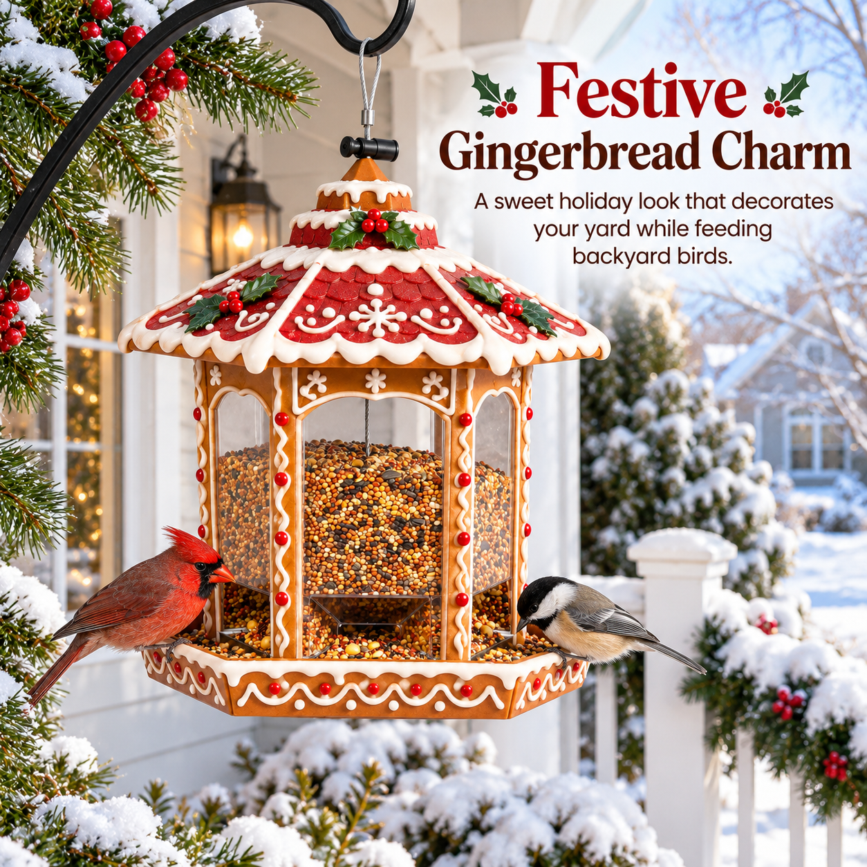 Christmas Hanging Bird Feeder