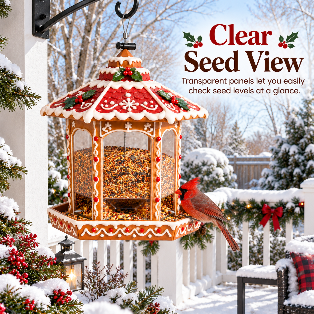 Christmas Hanging Bird Feeder