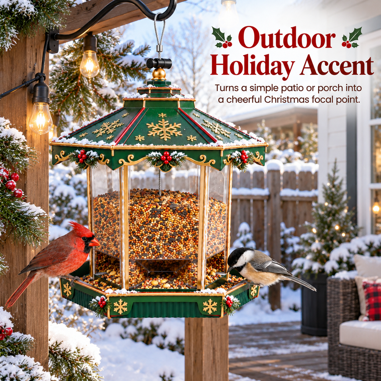 Christmas Hanging Bird Feeder