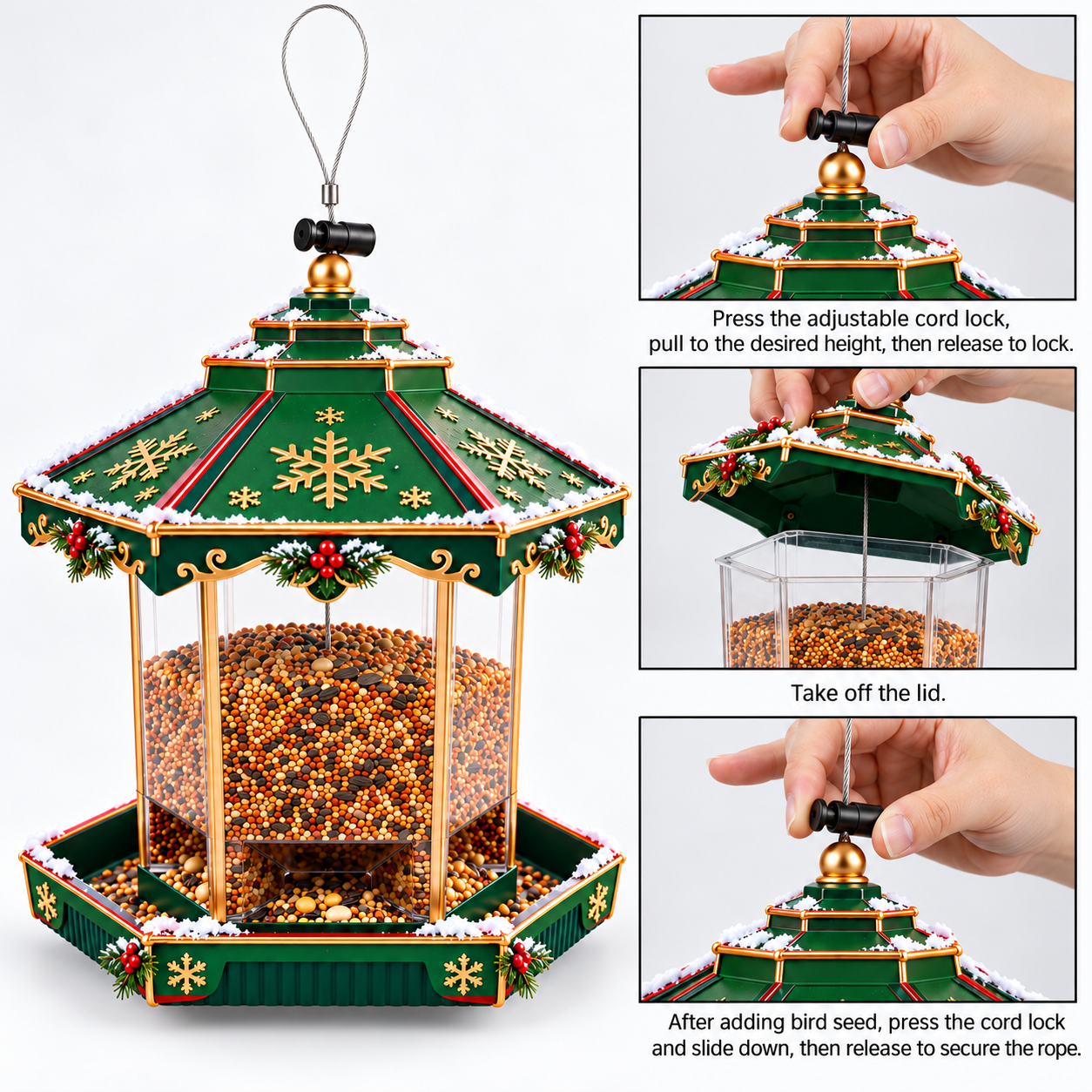 Christmas Hanging Bird Feeder