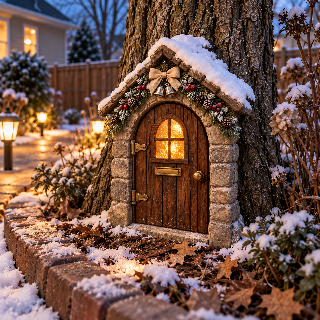 Christmas Fairy Door with Remote