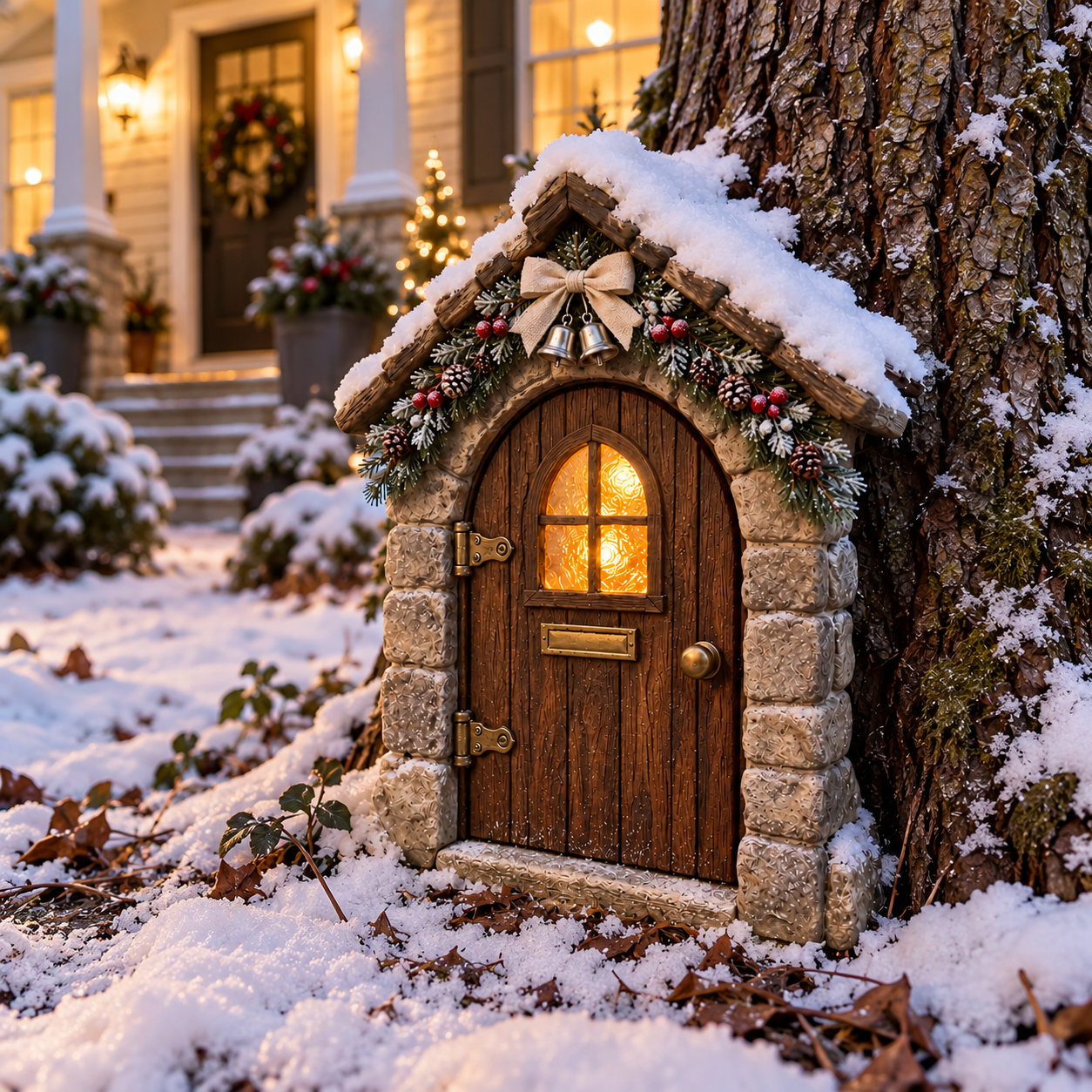 Christmas Fairy Door with Remote