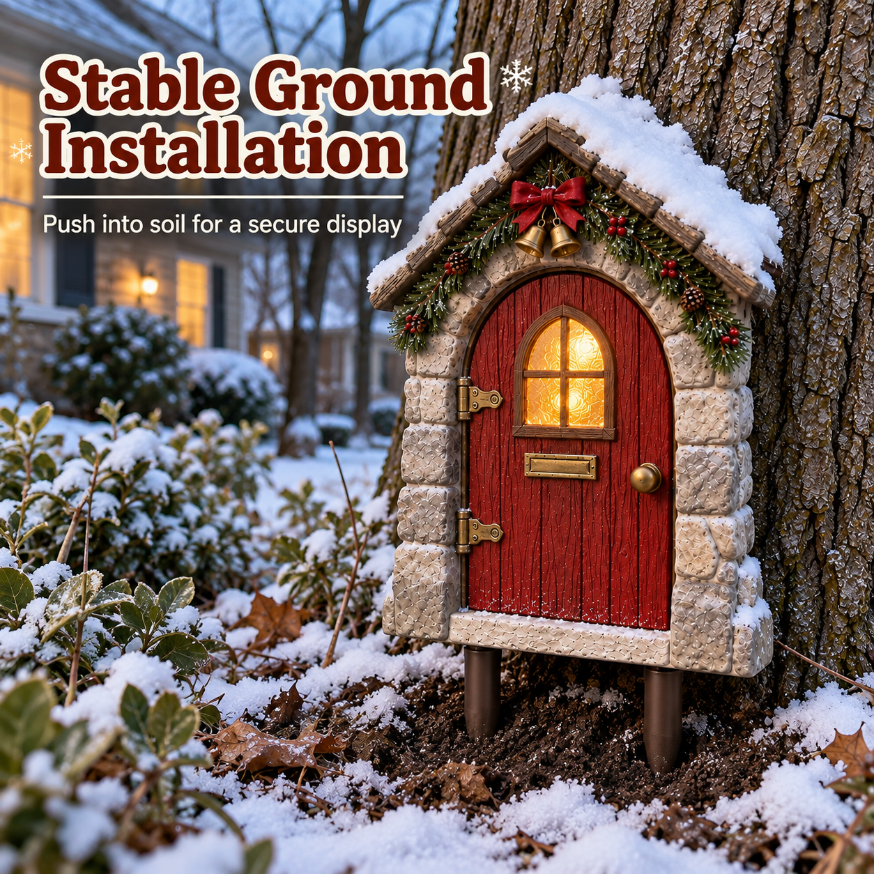 Christmas Fairy Door with Remote