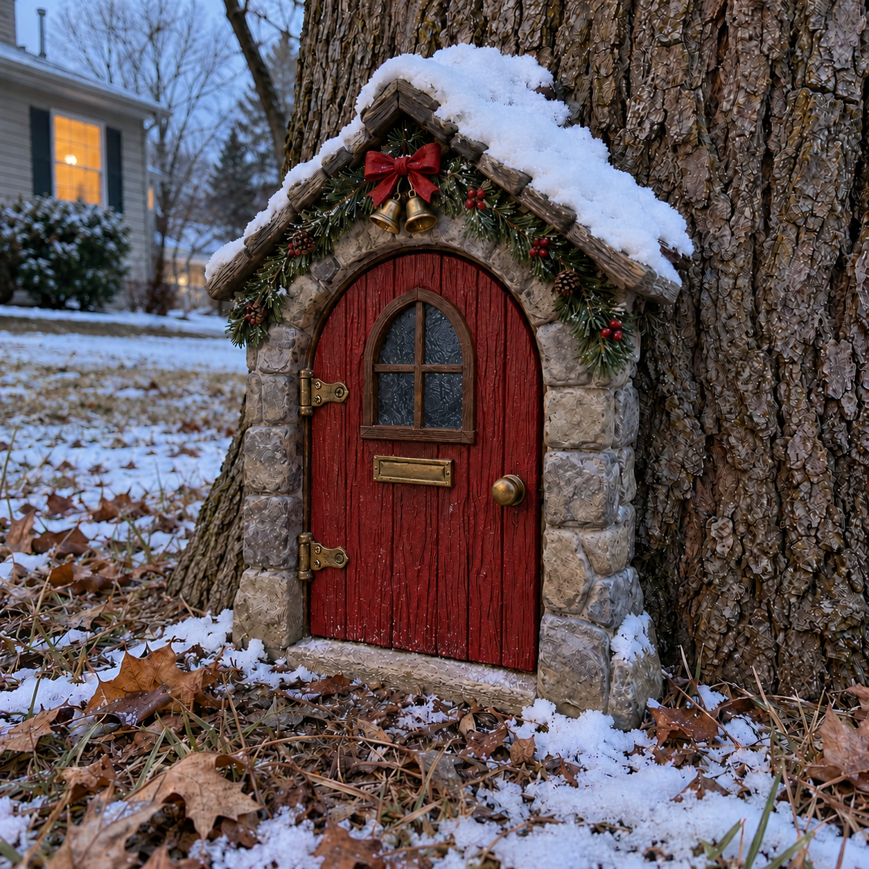 Christmas Fairy Door with Remote