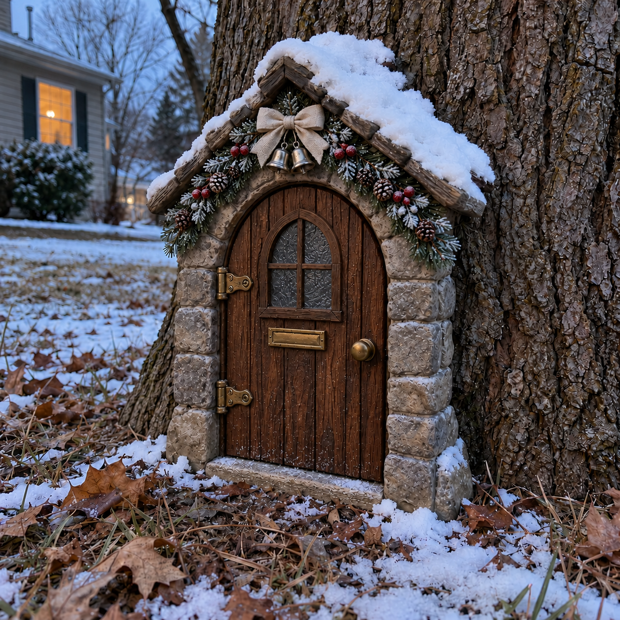 Christmas Fairy Door with Remote