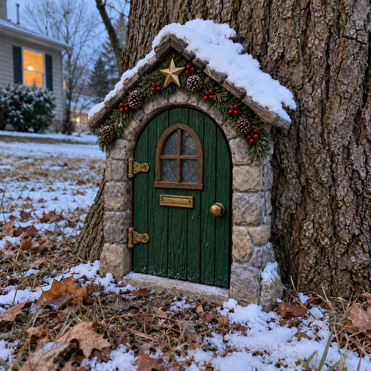 Christmas Fairy Door with Remote