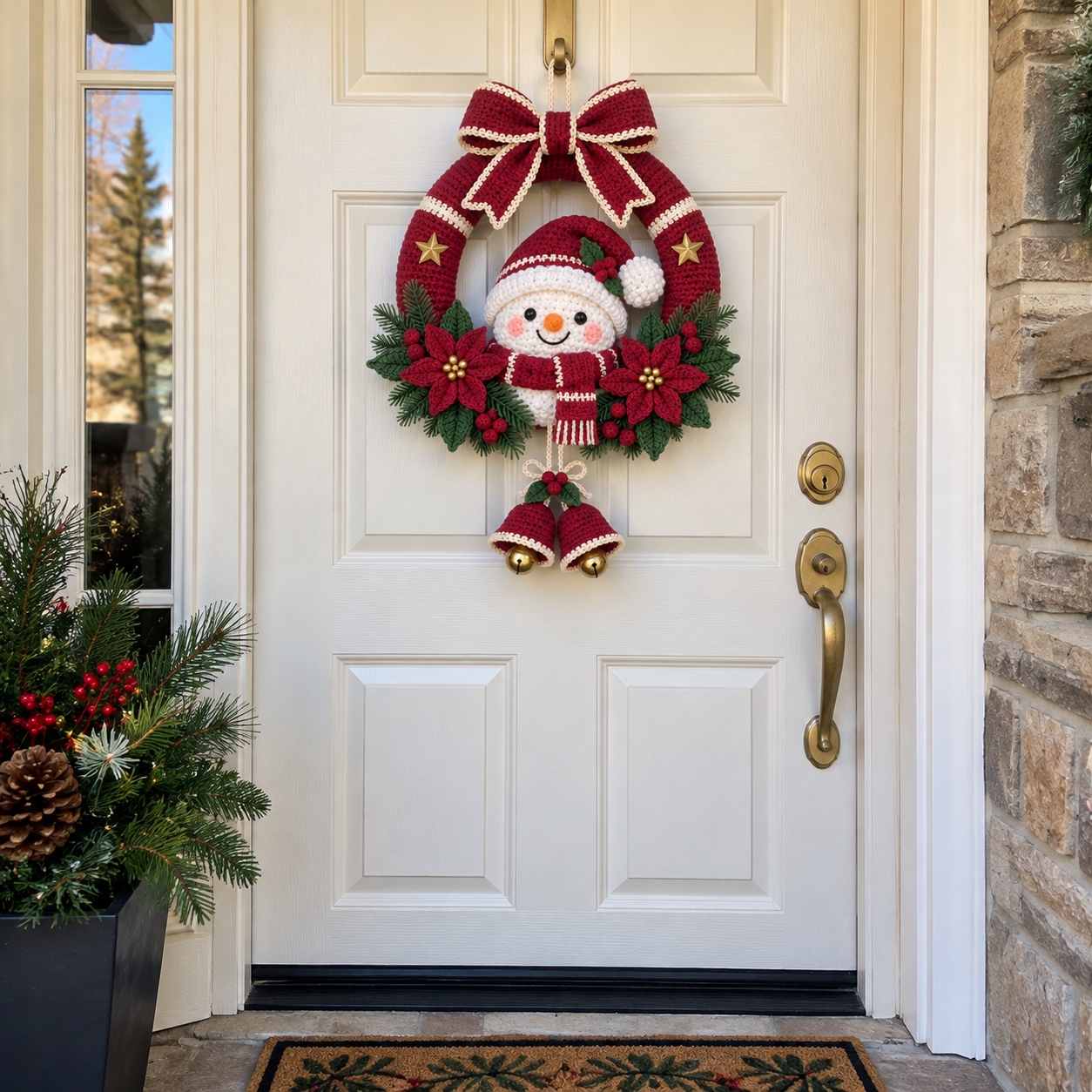 Handmade Crochet Christmas Wreath