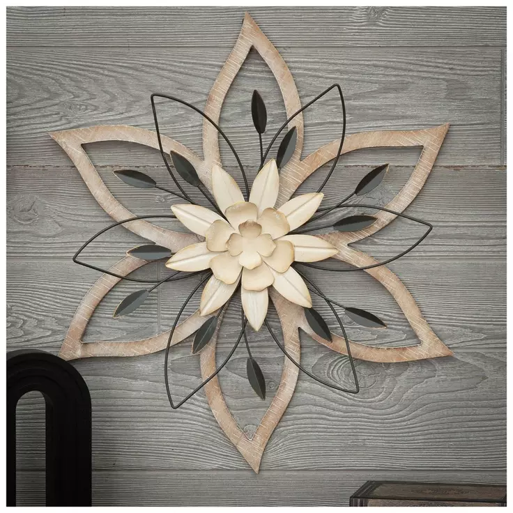 Beige Flower Vintage Wall Decor