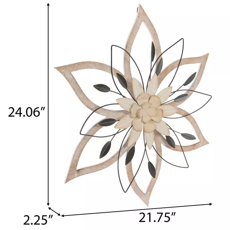 Beige Flower Vintage Wall Decor