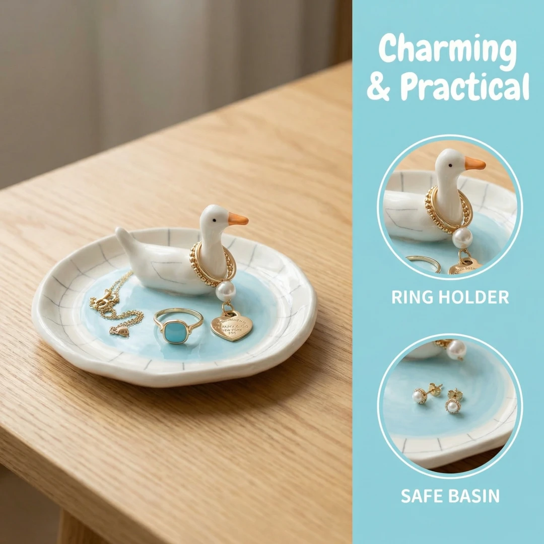 Duck Pond Ceramic Ring Dish