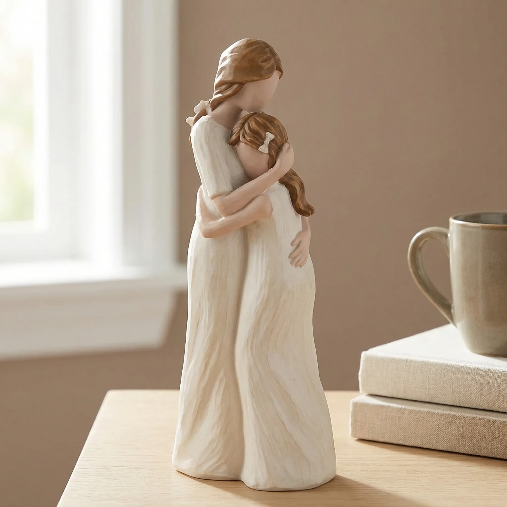 Mother & Daughter Hug Figurine