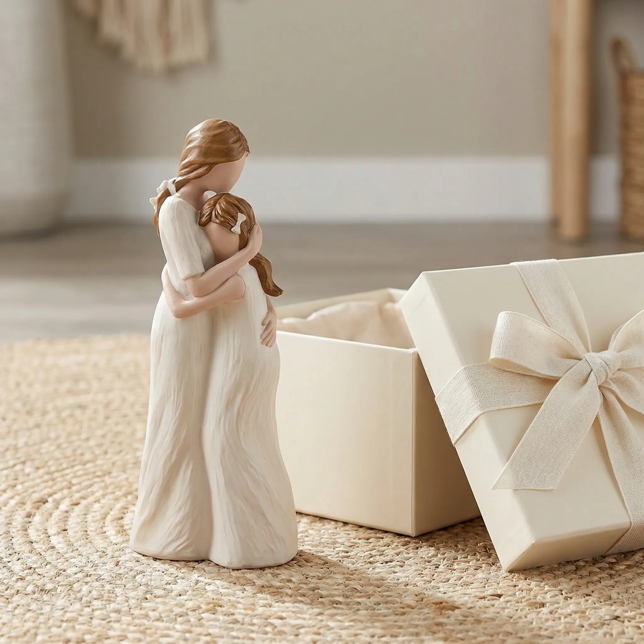 Mother & Daughter Hug Figurine