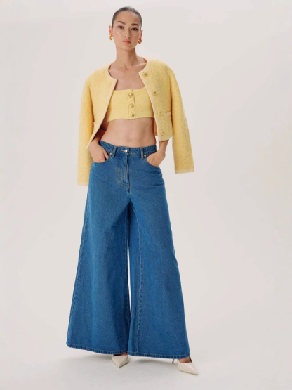 Casual High Rise Washed Bootcut Jeans