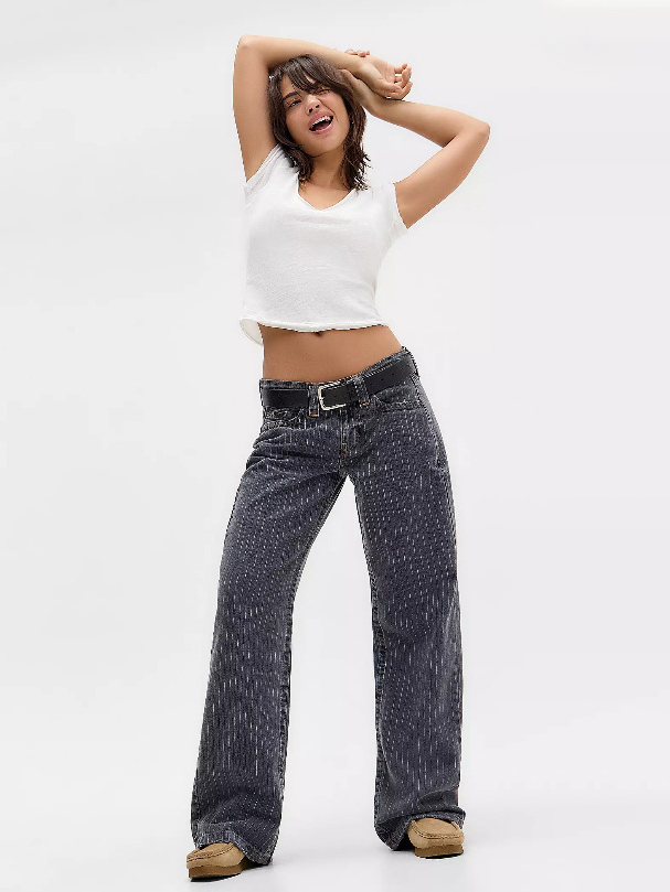Vintage Stripe Straight Leg Jeans