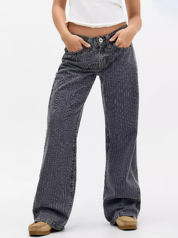 Vintage Stripe Straight Leg Jeans