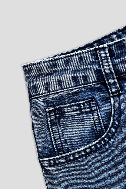Casual Star Fringe Straight Leg Washed Jeans