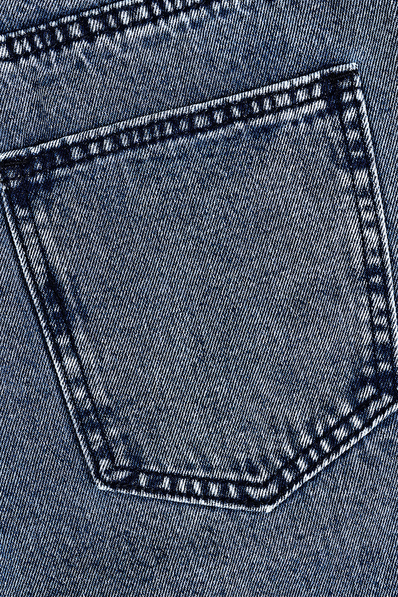 Casual Star Fringe Straight Leg Washed Jeans
