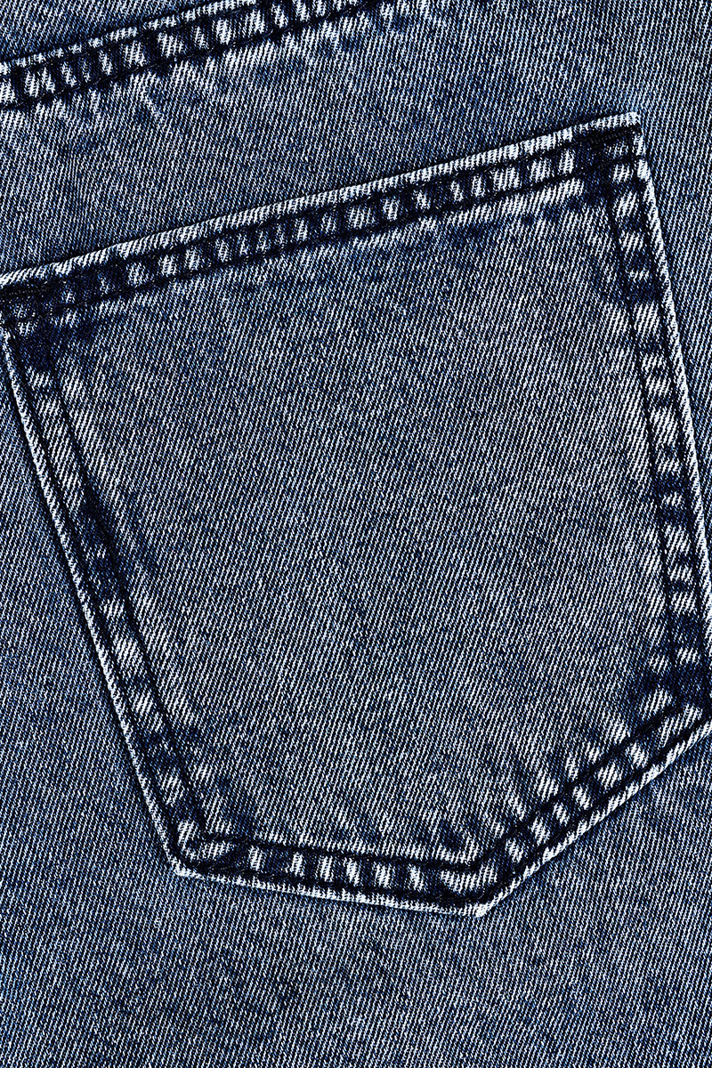 Casual Star Fringe Straight Leg Washed Jeans