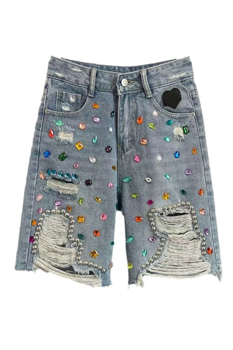 Women Fashion Trend DIY Denim Shorts