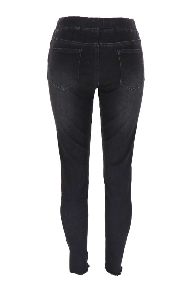 Women’s Drawstring Ripped Skinny Jeans