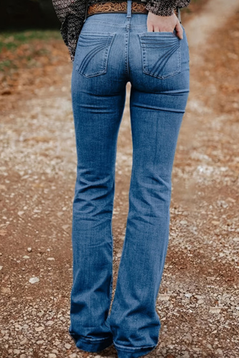 Women’s Stretch Embroidered Flare Jeans