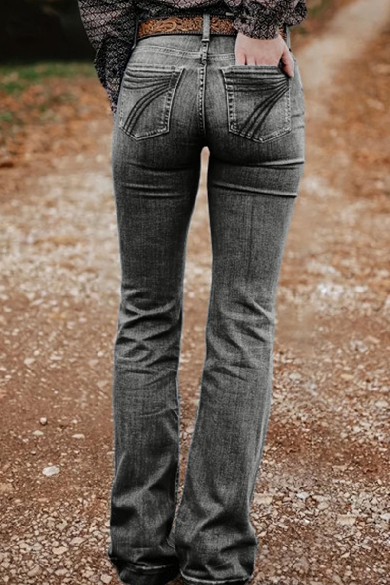 Women’s Stretch Embroidered Flare Jeans