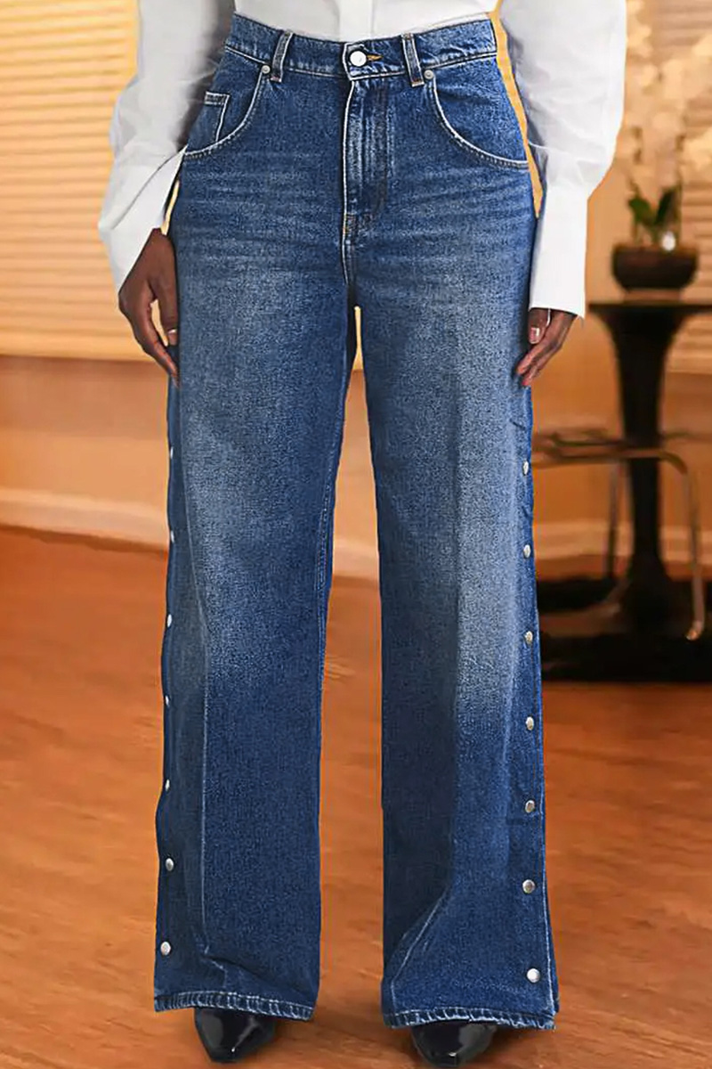 Women’s Heart Stud Denim Pants