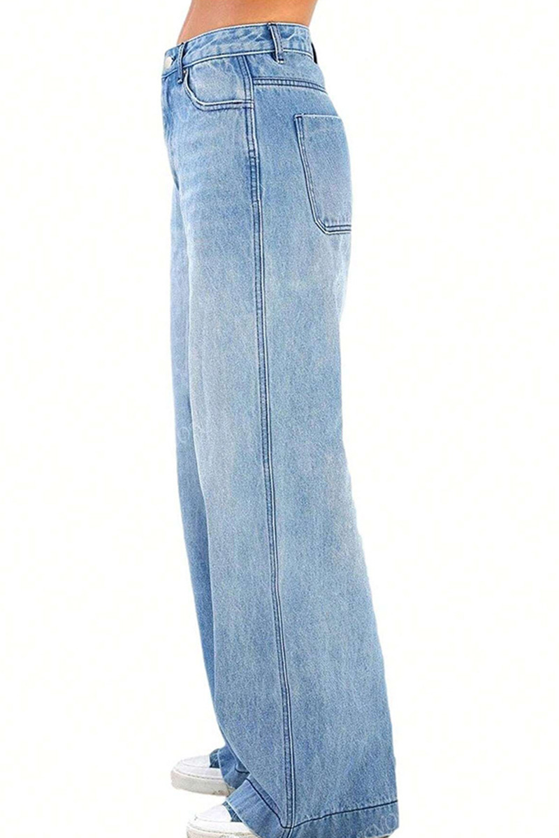 Women's Vintage Washed Wide Leg Jeans