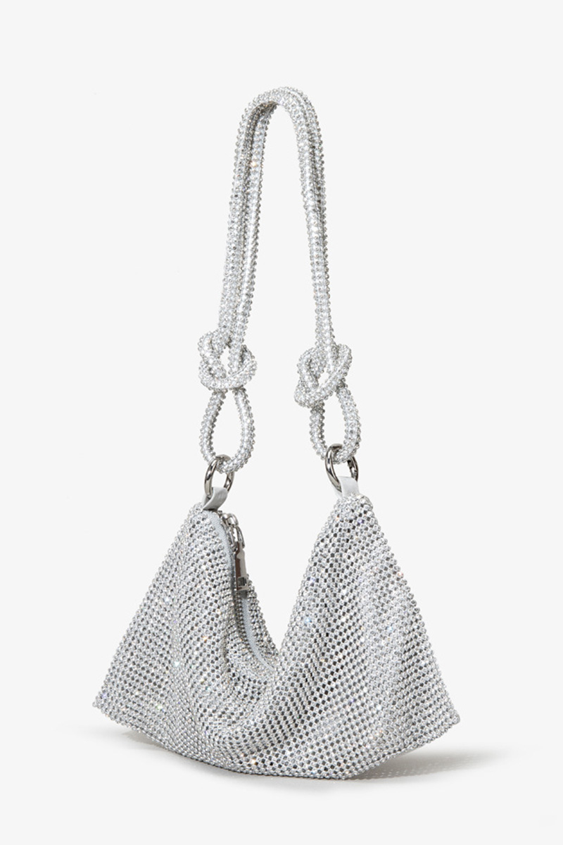 Women's Premium Crystal-Studded Dumpling Bag