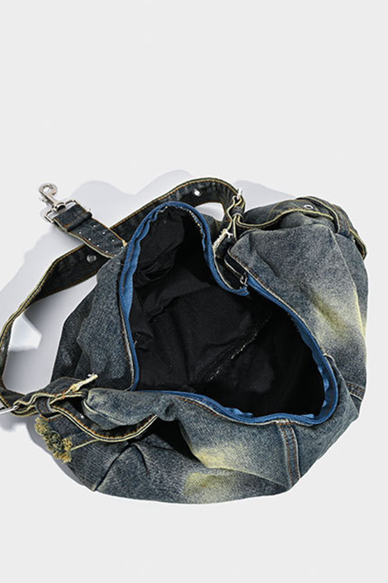 Women's Washable Riveted Denim Tote Bag