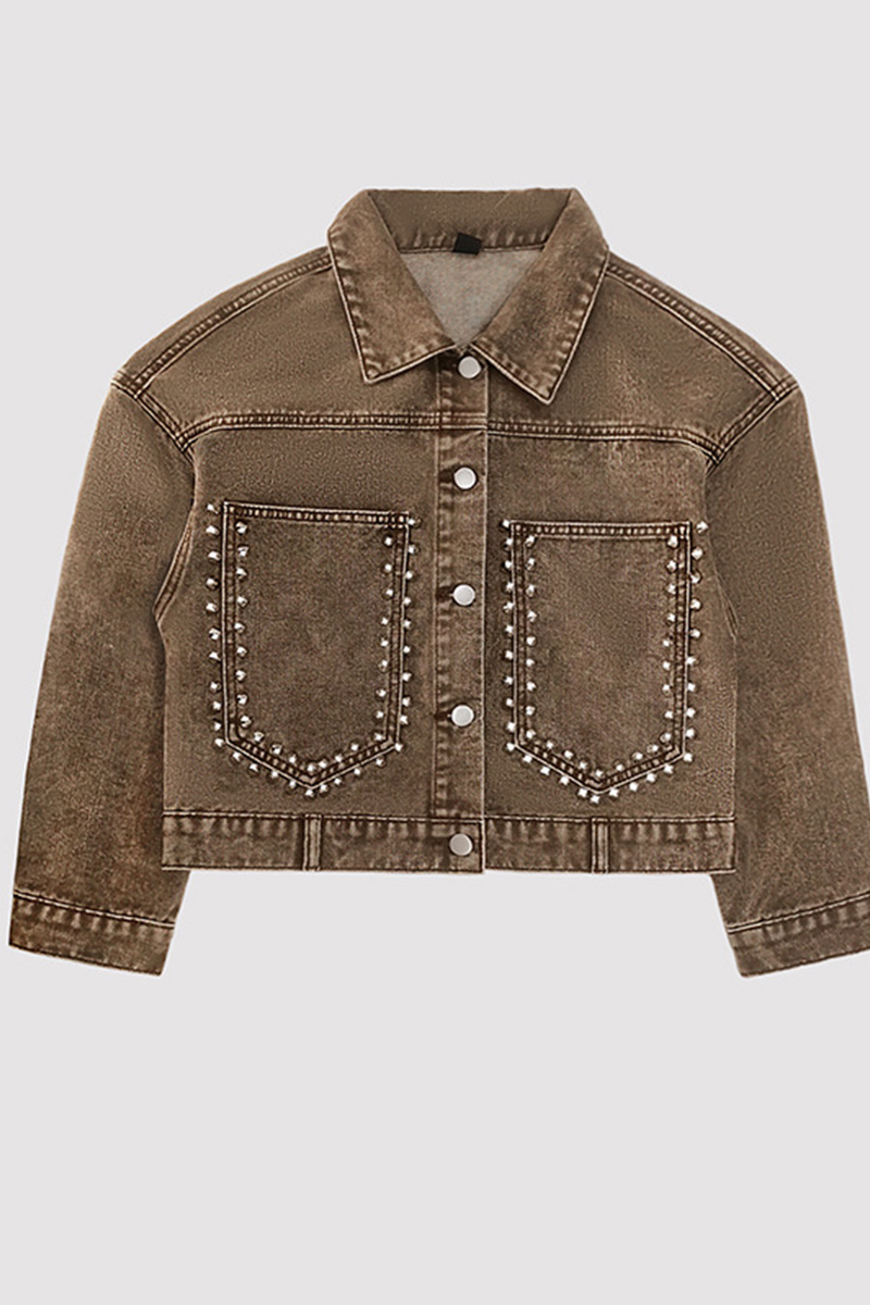 Women's Punk Stud-Designed Short Jacket
