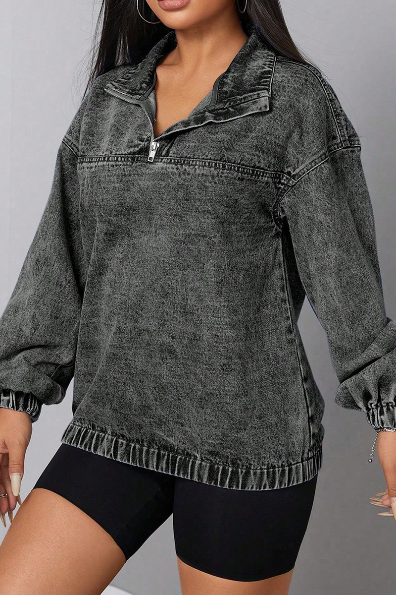 Women's Classic Long Sleeve Denim Shirt