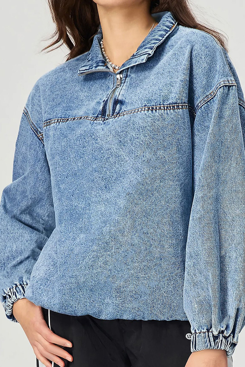 Women's Classic Long Sleeve Denim Shirt