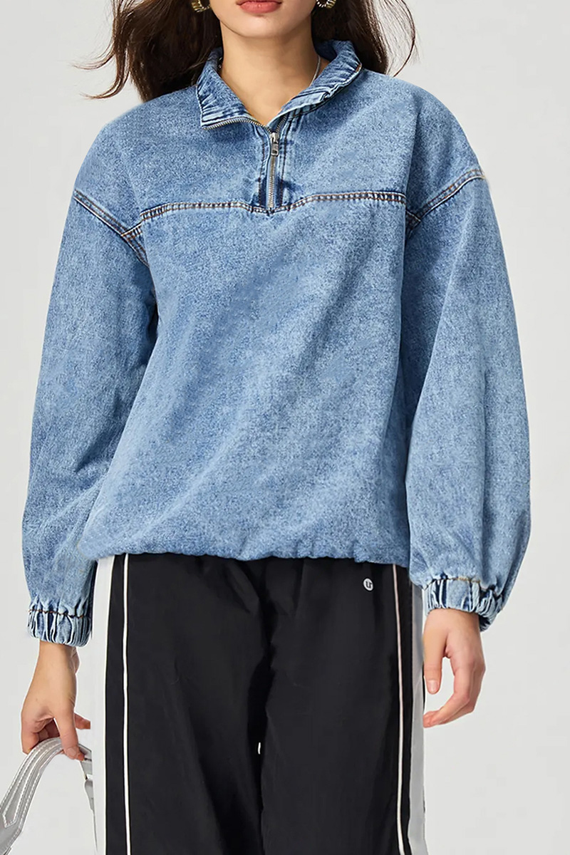 Women's Classic Long Sleeve Denim Shirt