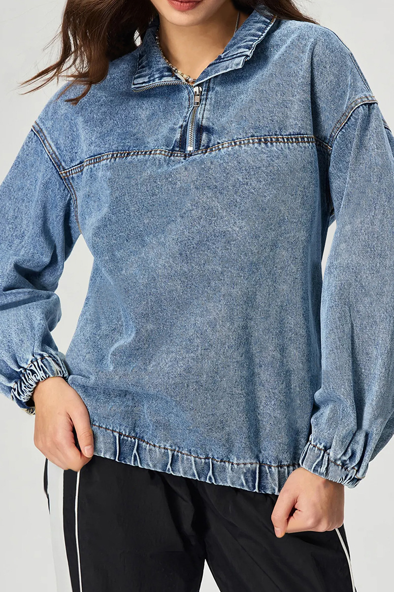 Women's Classic Long Sleeve Denim Shirt